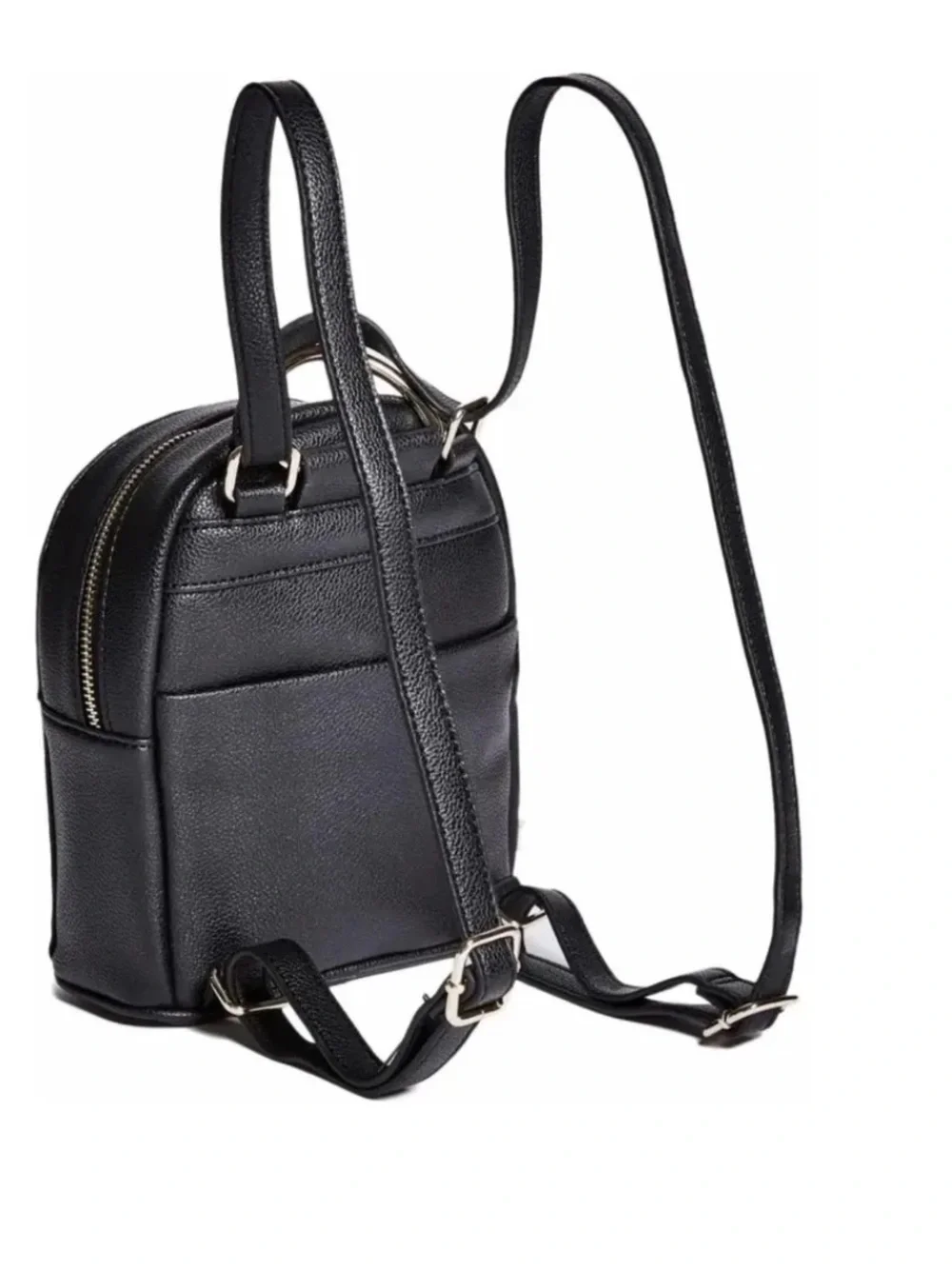 Guess 2 in 1 Black Mini Backpack with Silver Hardware
